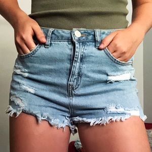 Refuge Jean Shorts - High-Waisted
